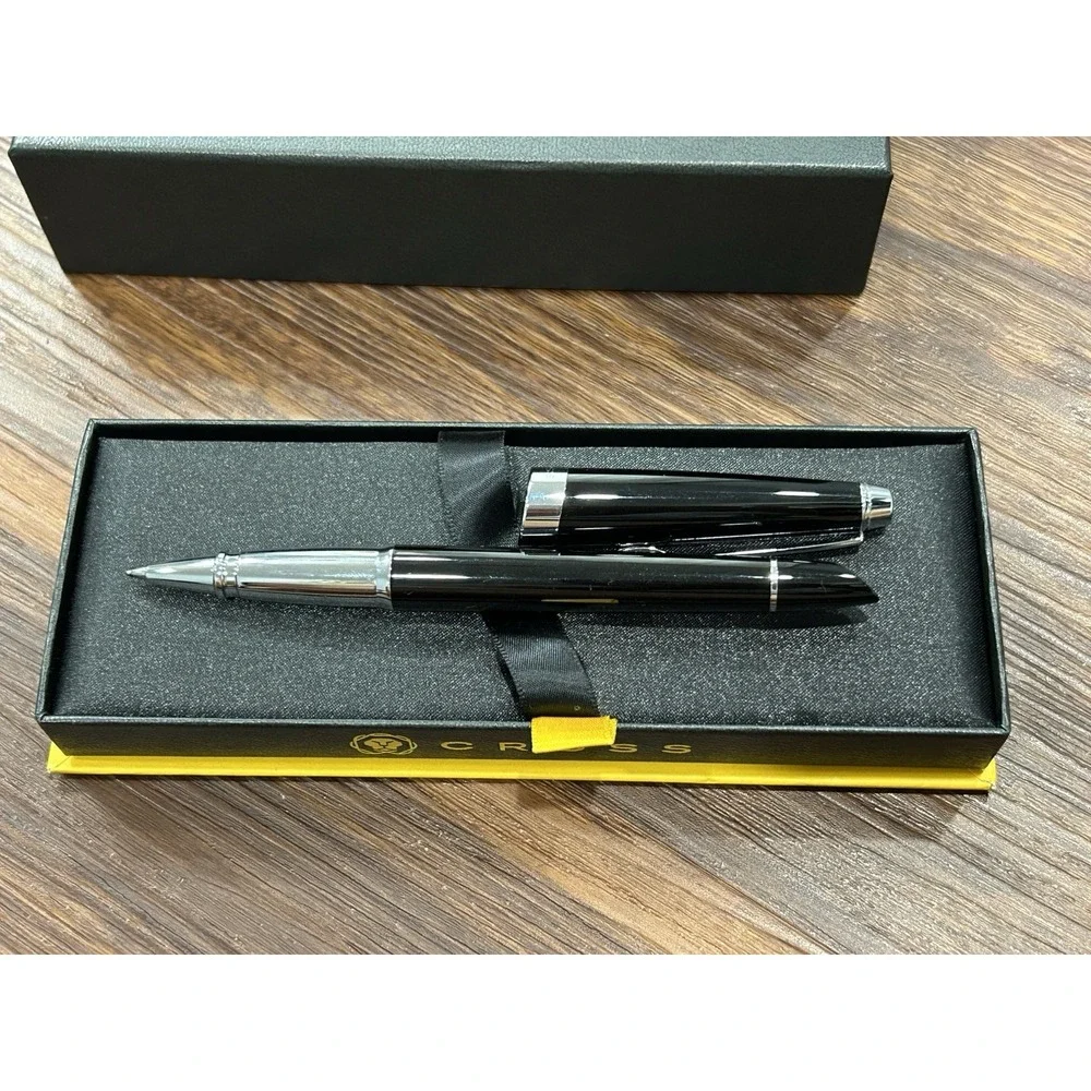Cross Aventura Ballpoint Pen Onyx Black With Chrome Trim With Gift Box New